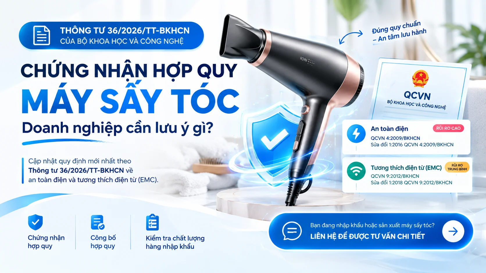 Chứng nhận hợp quy cho Máy sấy tóc